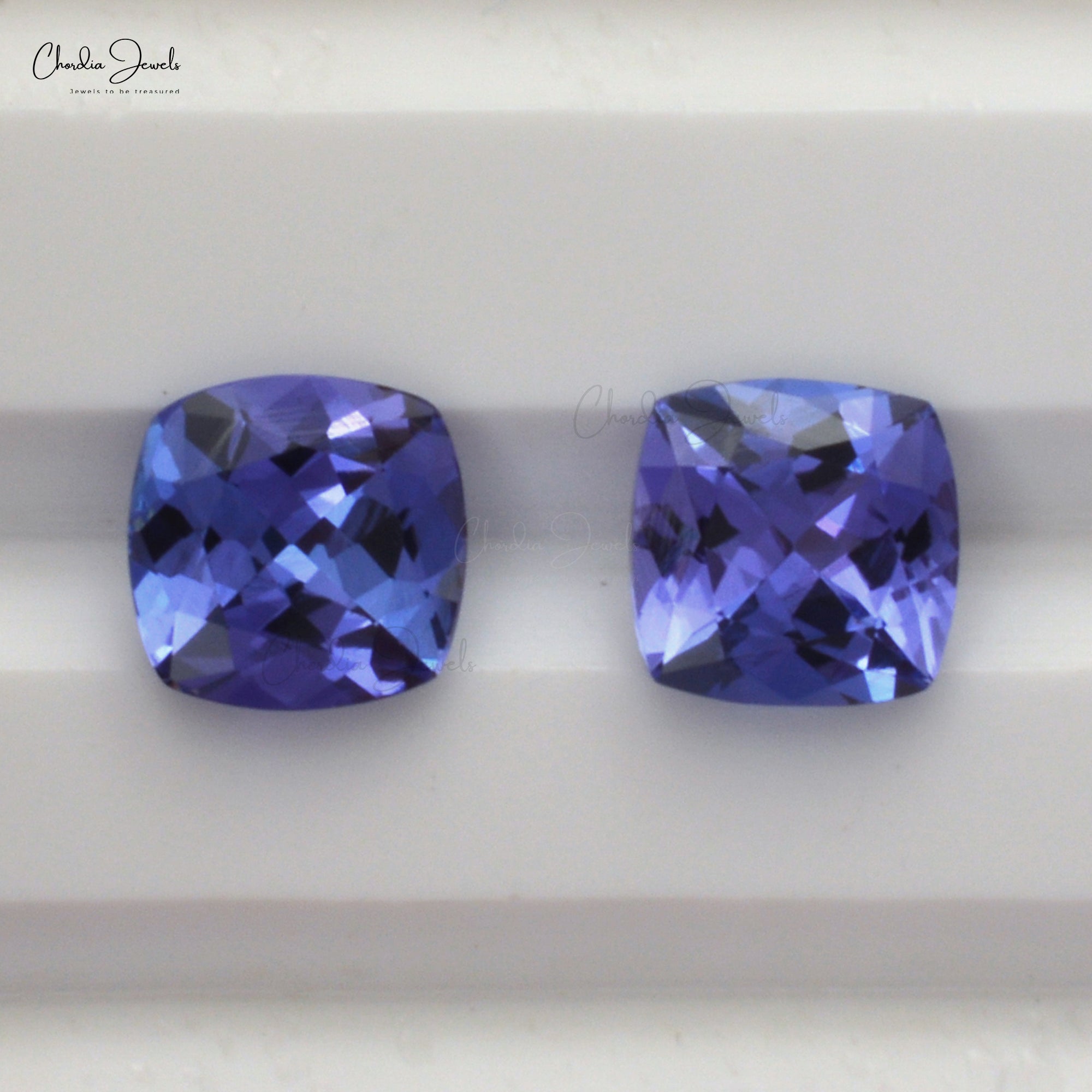 BIO Color Top Rare Natural Tanzanite Cushion Loose Cutstone Gemstone, 0.85 CTS Faceted Tanzanite, 6x6 MM Tanzanite shops For Making Jewelry