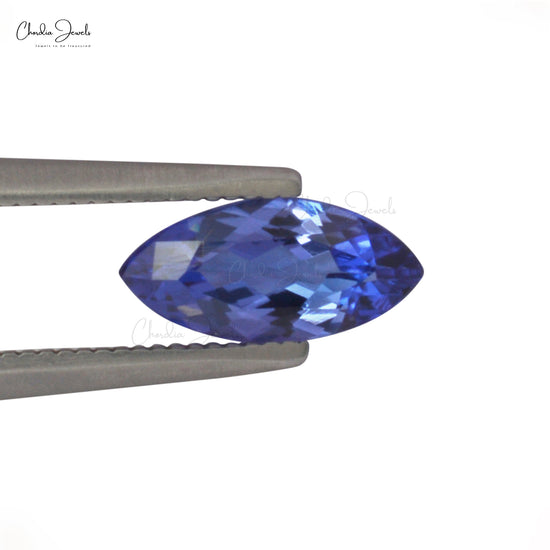 AAA Quality Loose Stone 0.86 Ct Blue Tanzanite Marquise Gemstone for Jewelry, 1 Piece