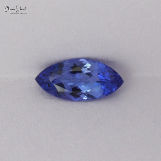 AAA Quality Loose Stone 0.86 Ct Blue Tanzanite Marquise Gemstone for Jewelry, 1 Piece