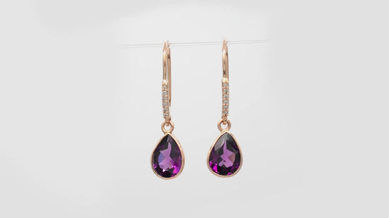 Load and play video in Gallery viewer, Rhodolite Garnet Earrings
