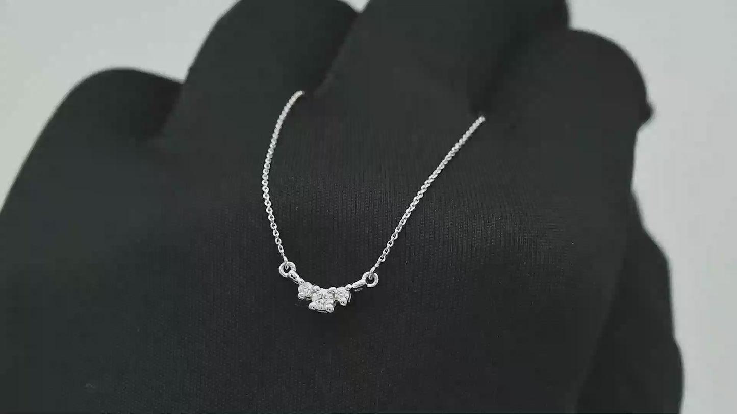 Load and play video in Gallery viewer, White Gold Diamond Necklace
