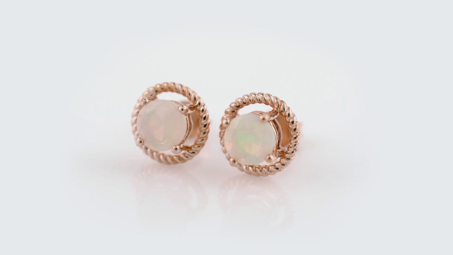 Load and play video in Gallery viewer, Buy Genuine Opal Earrings
