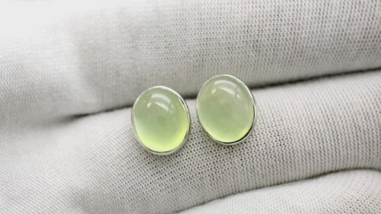 Load and play video in Gallery viewer, Shop Prehnite Cluster Earrings
