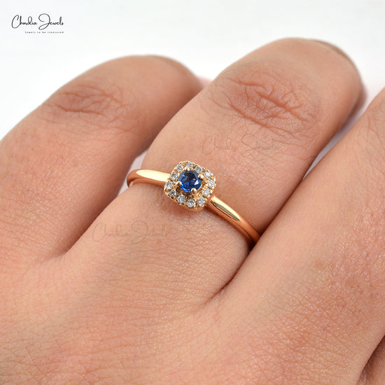 Created Blue And White Sapphire Ring : Target