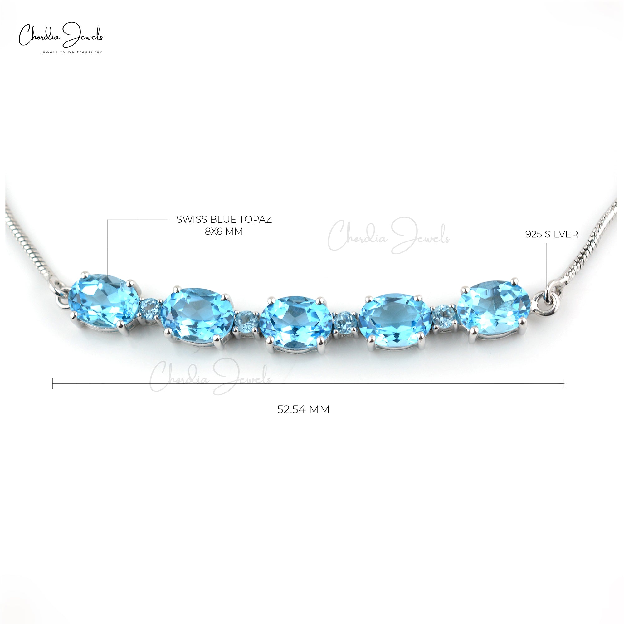 Haus of Brilliance Blue Topaz & Diamond Bracelet, Sterling - QVC.com