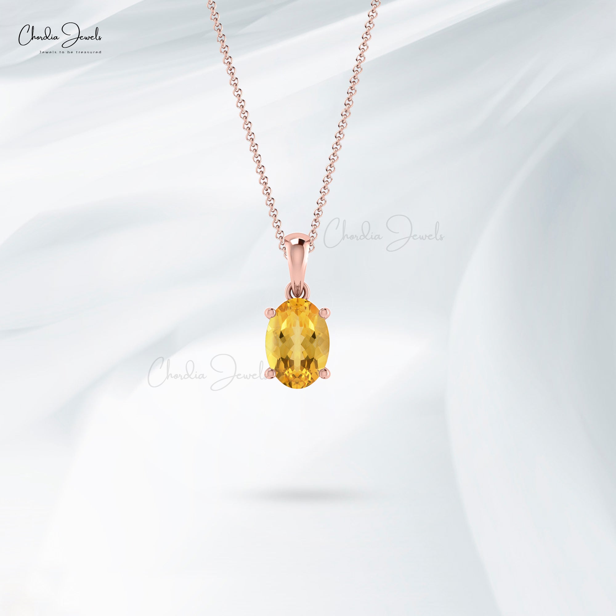 14k Solid Yellow Gold sold Pendant, 4ct Natural Citrine Gemstone Solitaire 3.7 Grams