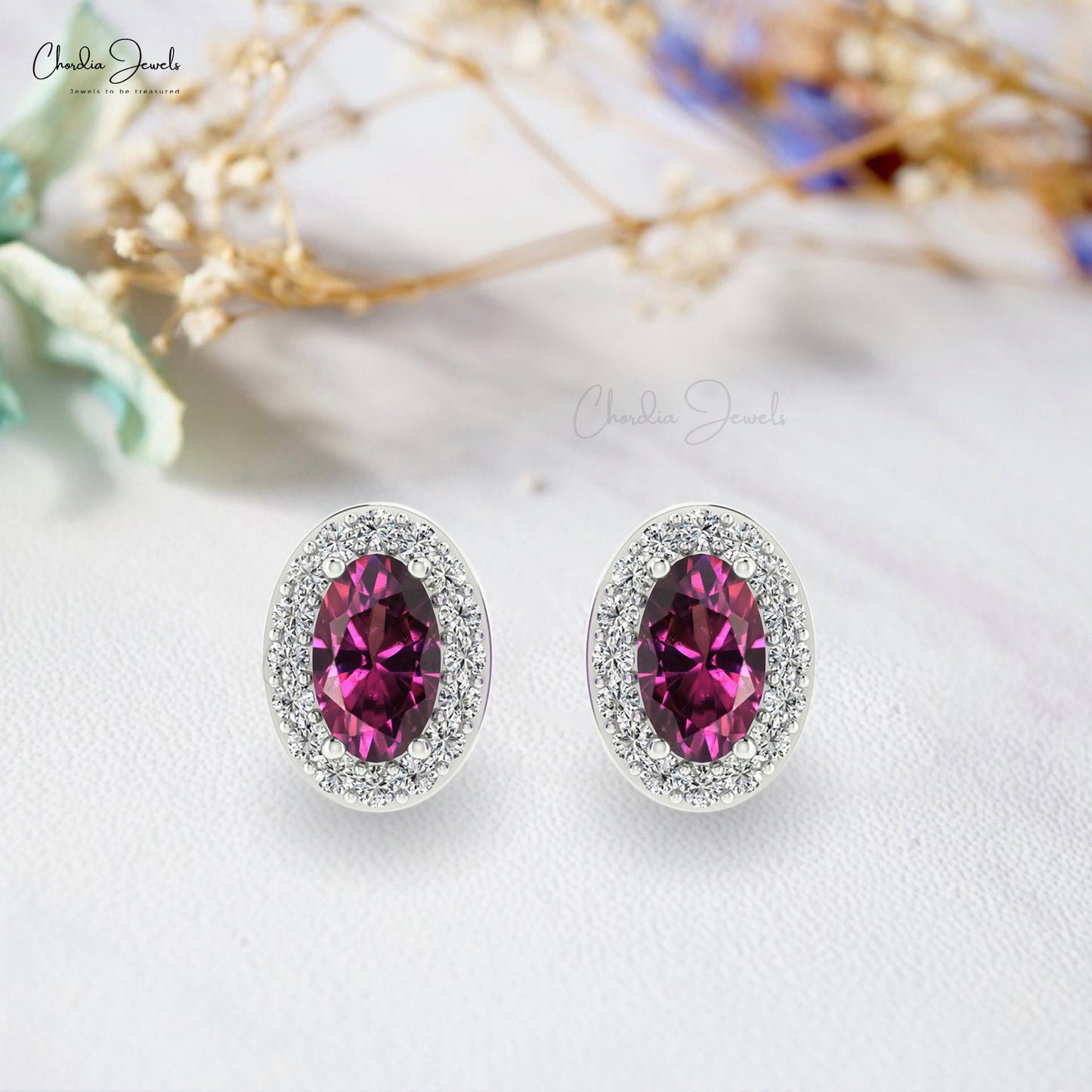 Revelation Halo Earrings (Oval) LEF03260-4P | Segner's Jewelers |  Fredericksburg, TX