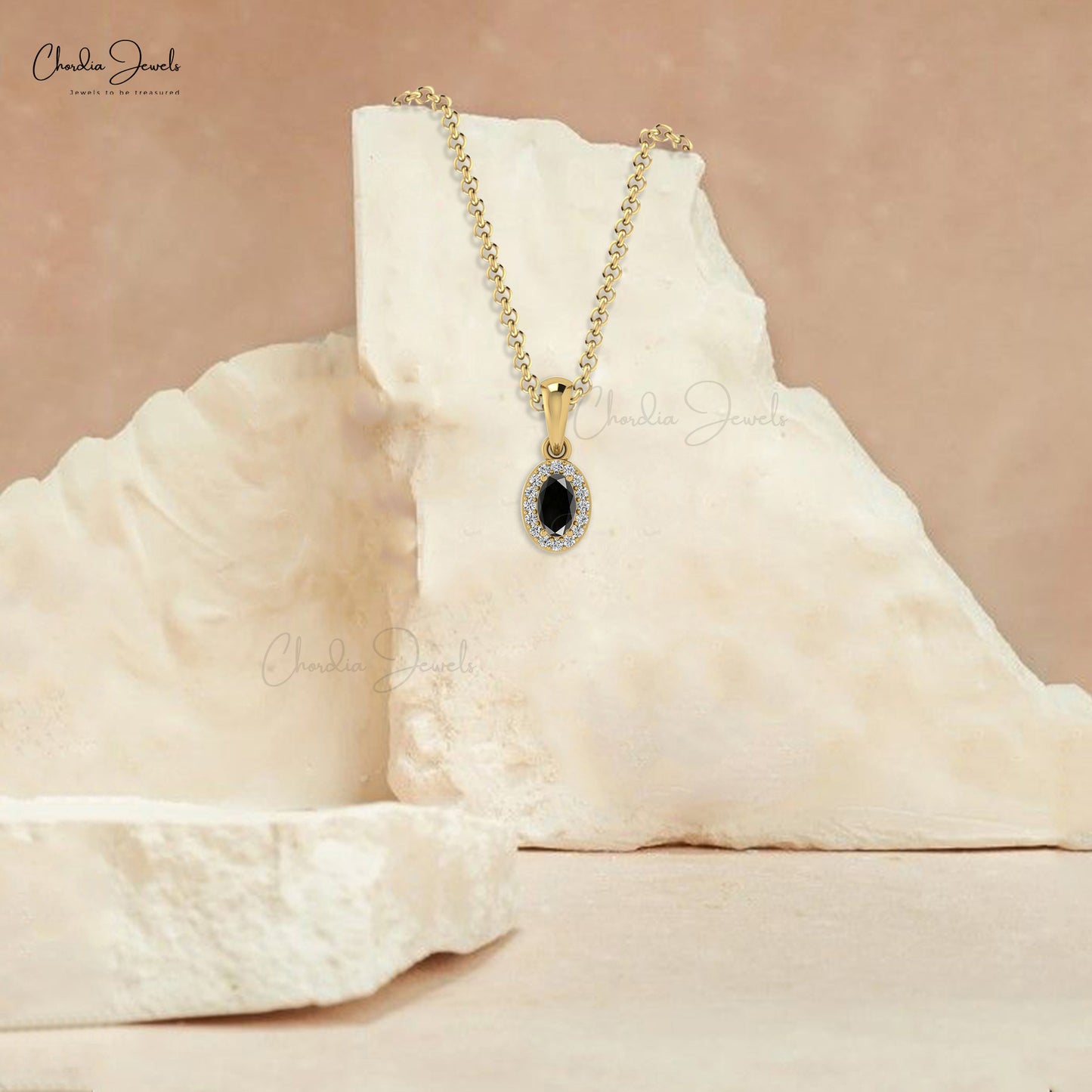 Natural Black Diamond Pendant