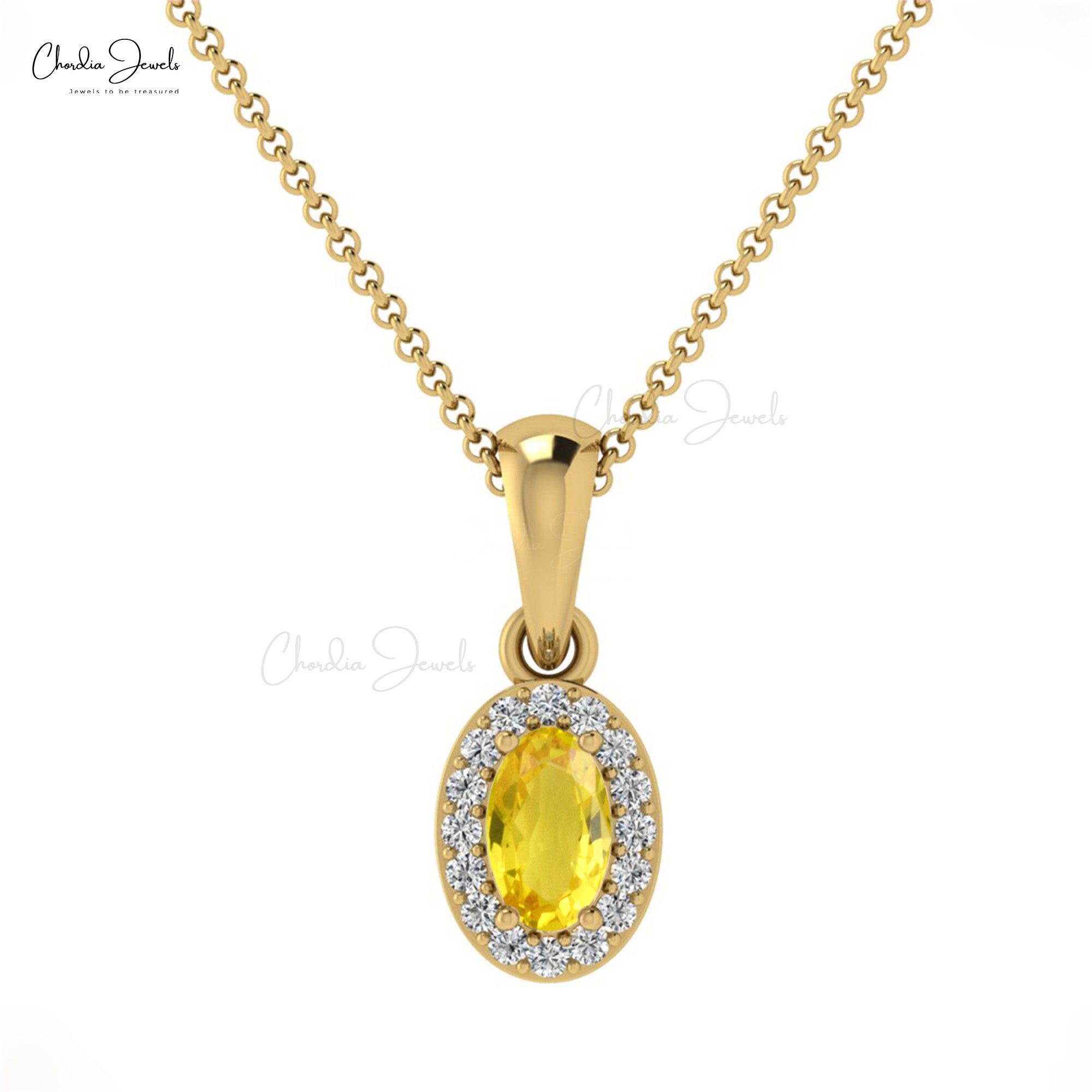 Yellow sapphire store pendant designs