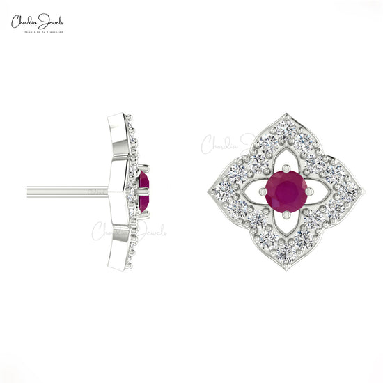 Natural Ruby Stud Earrings