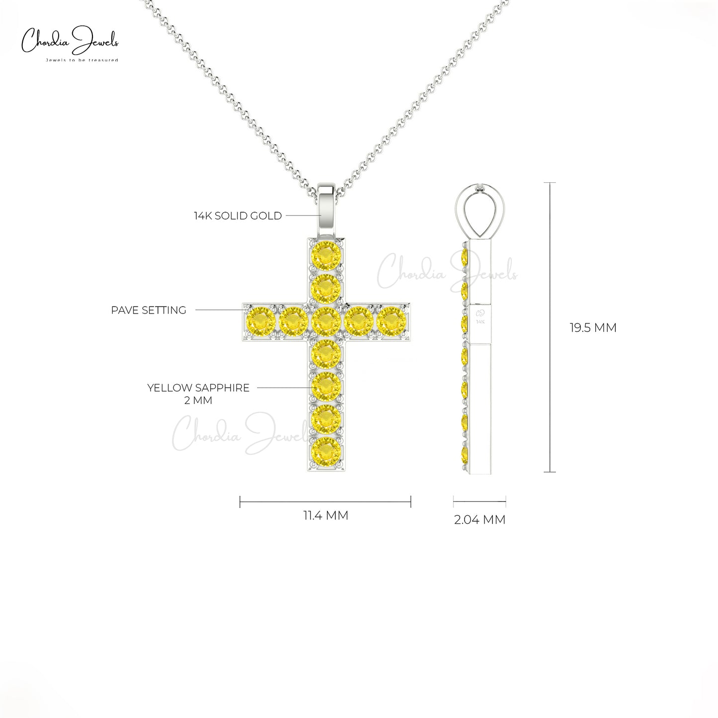 Graceful Yellow Sapphire Pendant