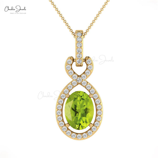 Peridot Dainty Spiral Necklace — Ivy+Light