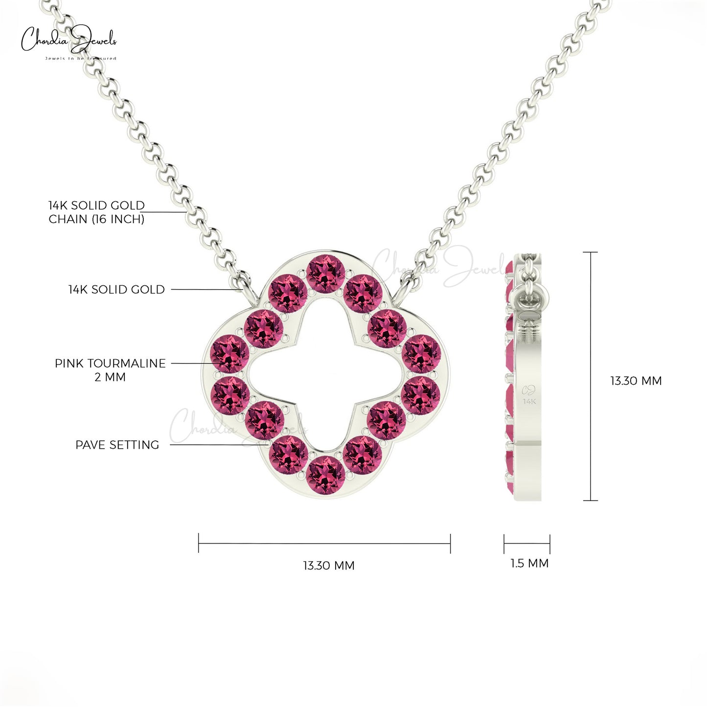 Natural Tourmaline Necklace Set