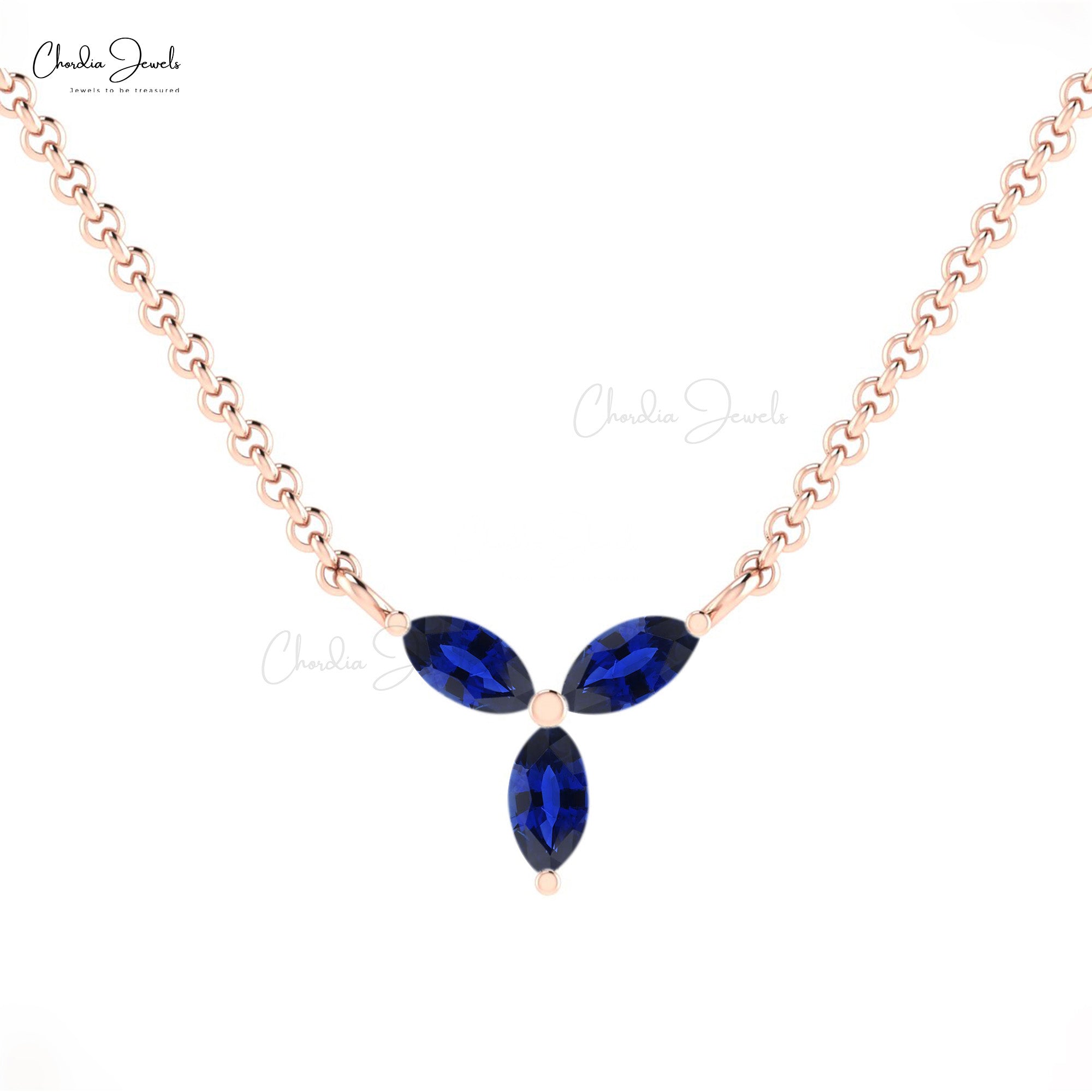 Handmade Natural Blue Sapphire Necklace | 7-9MM AAA Blue Sapphire Plain Round Gemstone Beads Necklace | Beaded online Women's Necklace Jewelry Gift