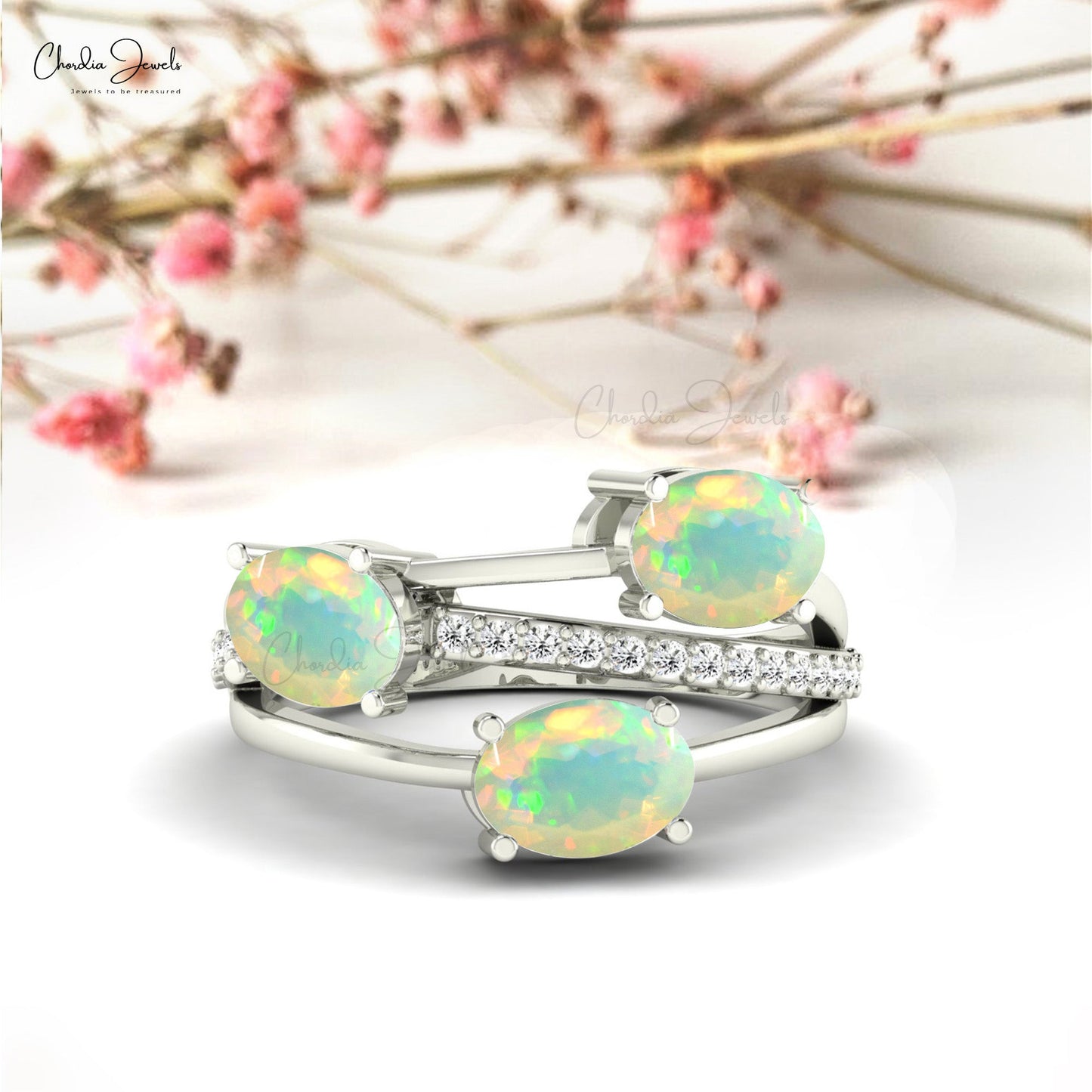 White opal stone Ring | SHEIN USA