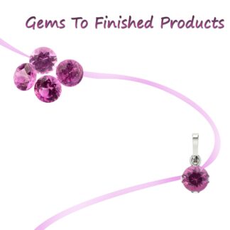 Top Quality 0.55 Ct Pink Sapphire 925 Sterling Silver Snow Flake Zircon Pendant Necklace