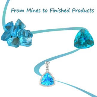 Natural Swiss Blue Topaz And Zircon Prong Set In 925 Sterling Silver Flexible Bracelets