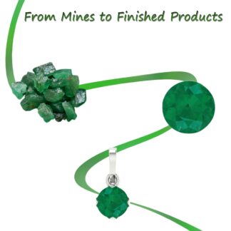 Bypass Trio Gemstone Ring In 925 Sterling Silver Emerald And Zircon Wedding Rings