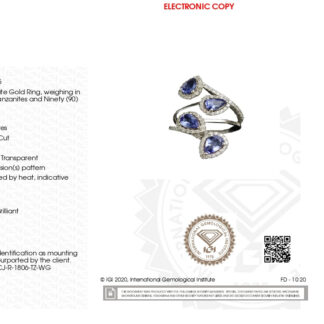 Cocktail Multi Halo Ring In 14k Real White Gold Tanzanite 6x4mm And Diamond Wedding Rings