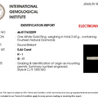 IGI Certified Half Eternity Band In 14k Real White Gold Small Diamond Stack Ring Size US5.5