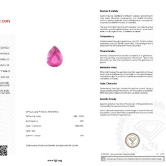 AAA Grade 8X6MM Pear Cut Pink Tourmaline Loose Gemstone for Sale, 1 Piece