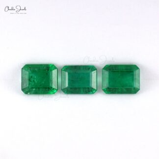 17.34 Carats Super Top Quality Emerald Cut Zambian Emerald Loose Gemstone Lot
