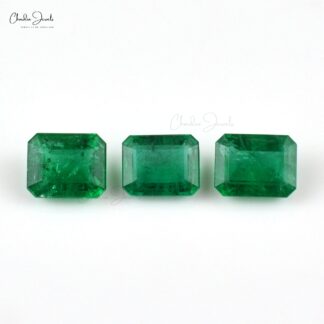 17.34 Carats Super Top Quality Emerald Cut Zambian Emerald Loose Gemstone Lot