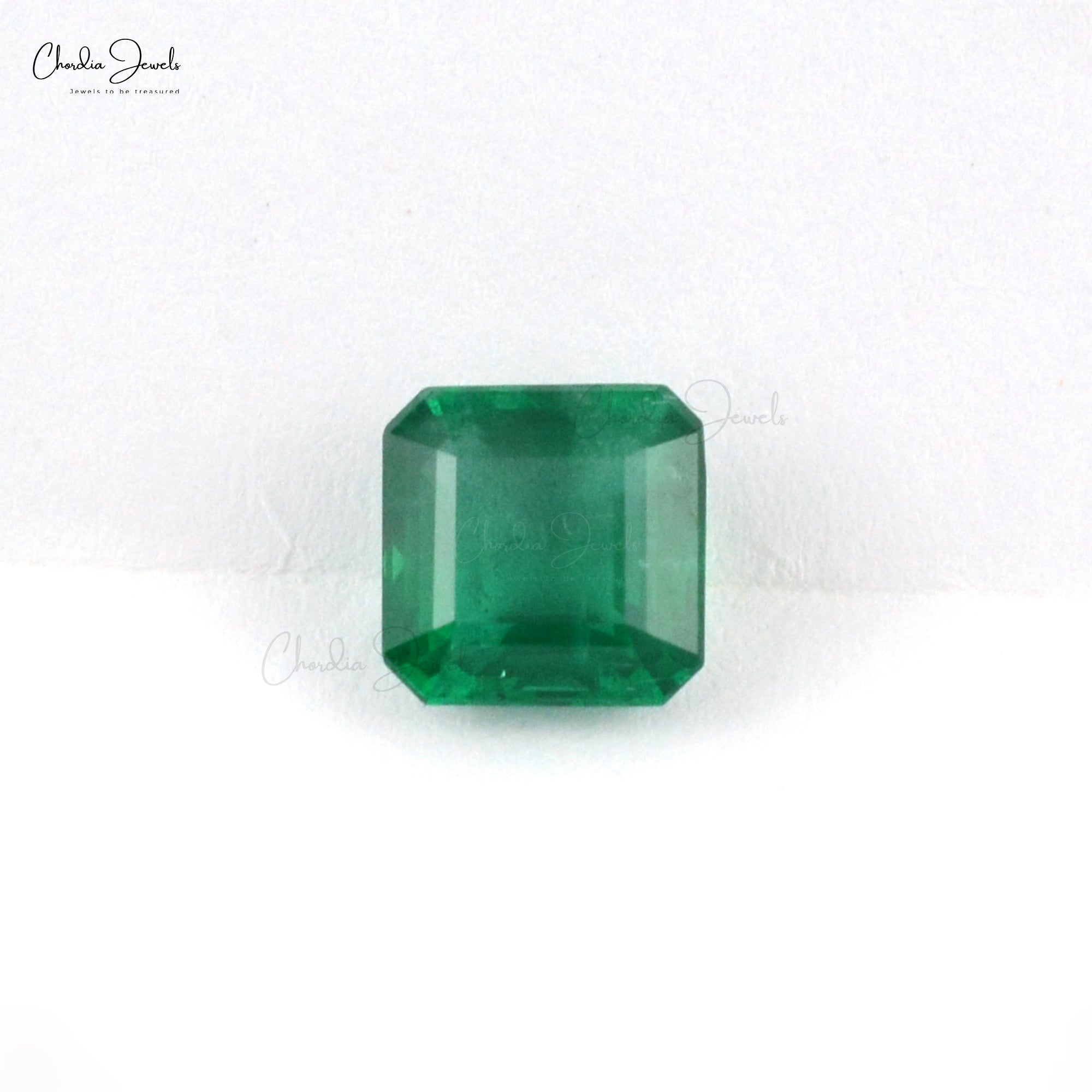 Exclusive Zambian Emerald Cut 8mm Square For Engagement Ring, 2.61 Carats