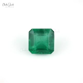 Exclusive Zambian Emerald Cut 8mm Square For Engagement Ring, 2.61 Carats