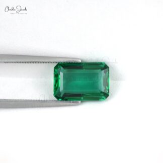 5 Carat Genuine Zambian Emerald Super Top Grade Emerald Cut For Precious Jewelry