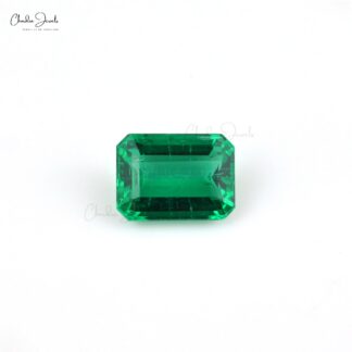 11x8mm 100% Natural Emerald From Zambia 3.43 Carats Emerald Cut