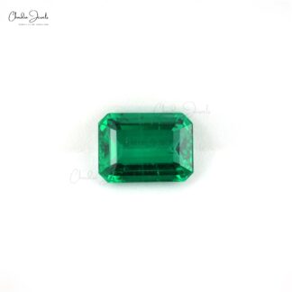 11x8mm 100% Natural Emerald From Zambia 3.43 Carats Emerald Cut