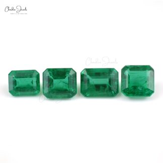 4 Pcs Lot Zambian Emerald For High End Necklace
