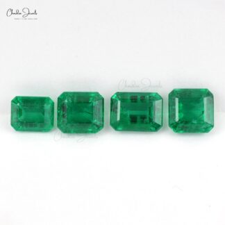 4 Pcs Lot Zambian Emerald For High End Necklace