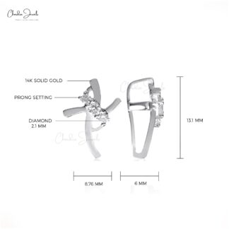 Brilliant Cut Unique Locket In Pure 14k White Gold Trio G-H Diamond Hallmark Pendant