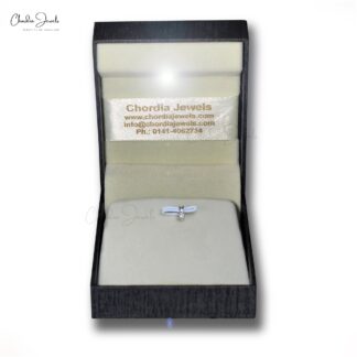 Small Diamond Solitaire Locket Pendant In 14k Solid White Gold Handmade Fine Jewelry