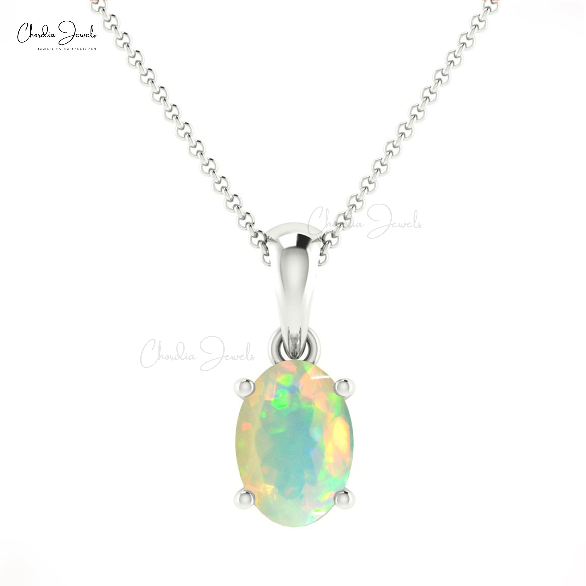 Solitaire Wedding Charm in 0.28 Ct Fire Opal Gemstone 14k Solid Gold Dangle Pendant