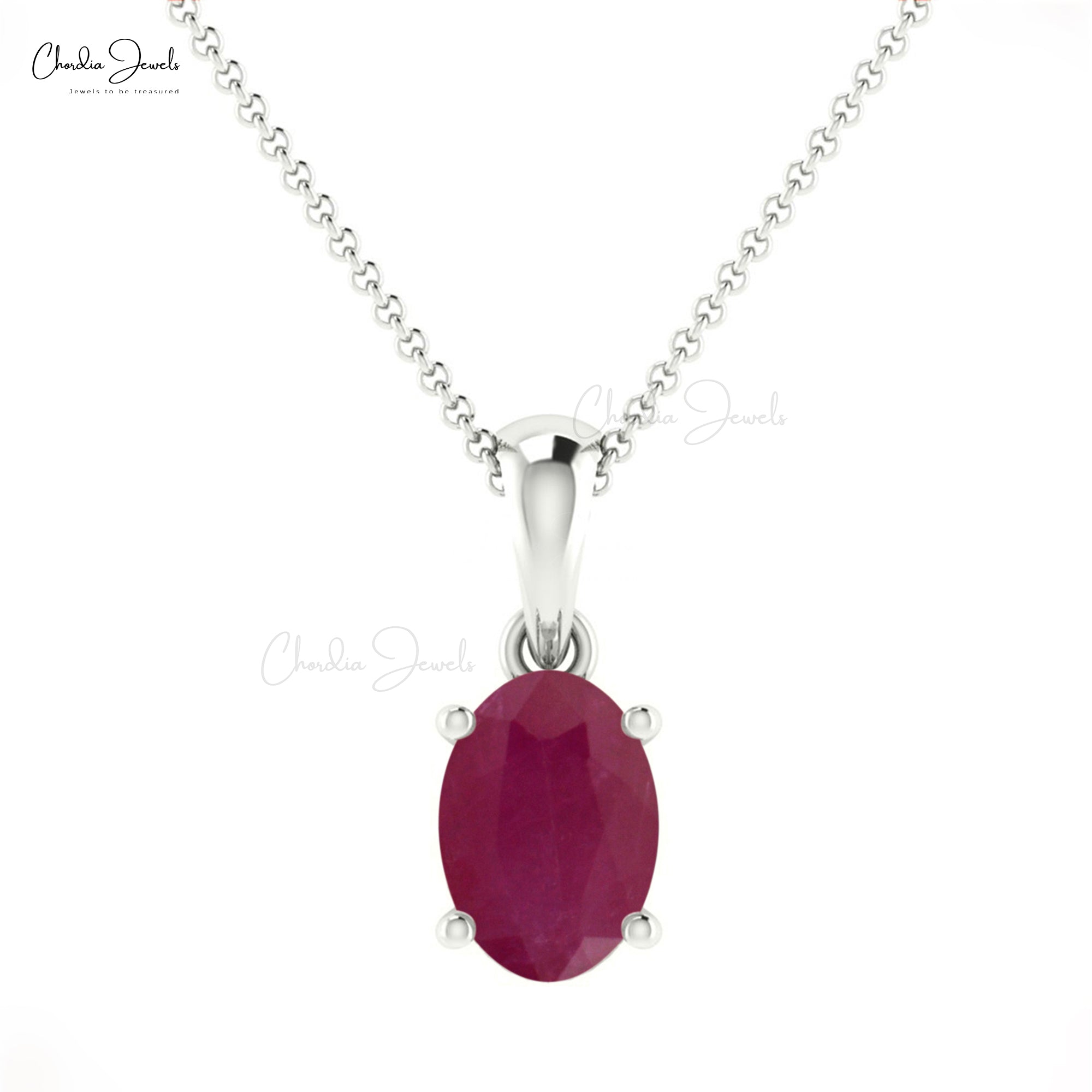 Single Stone Pendant In Solid 14k Gold Burma Ruby 0.41 Ct Gemstone Solitaire Necklace