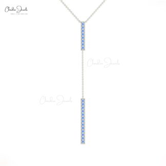 Natural Moonstone Thin Chain Necklace With 2mm Gemstone 14k Real Gold Hallmark Jewelry