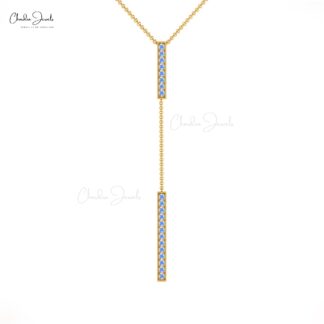 Natural Moonstone Thin Chain Necklace With 2mm Gemstone 14k Real Gold Hallmark Jewelry
