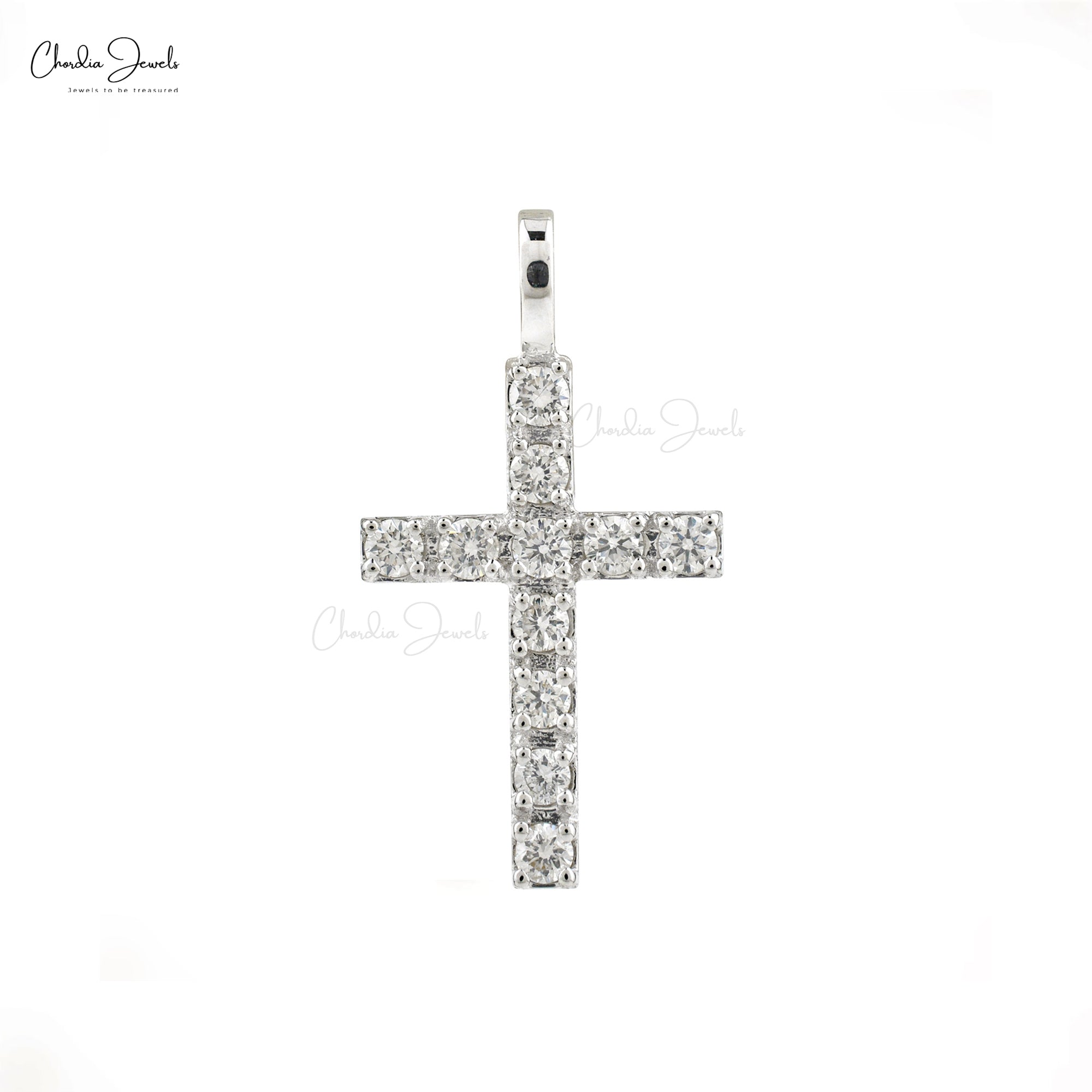 Diamond Prayer Cross Locket In 14k Real White Gold G-H Diamond Religious Pendant