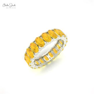 Oval Cut Stackable Ring With 5x3mm Citrine Gemstone 14k Real Gold Engagement Ring