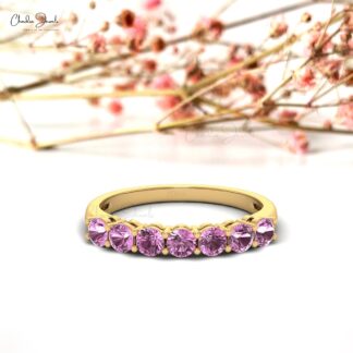 Minimalist Pink Sapphire Top Quality Gemstone Ring for Her