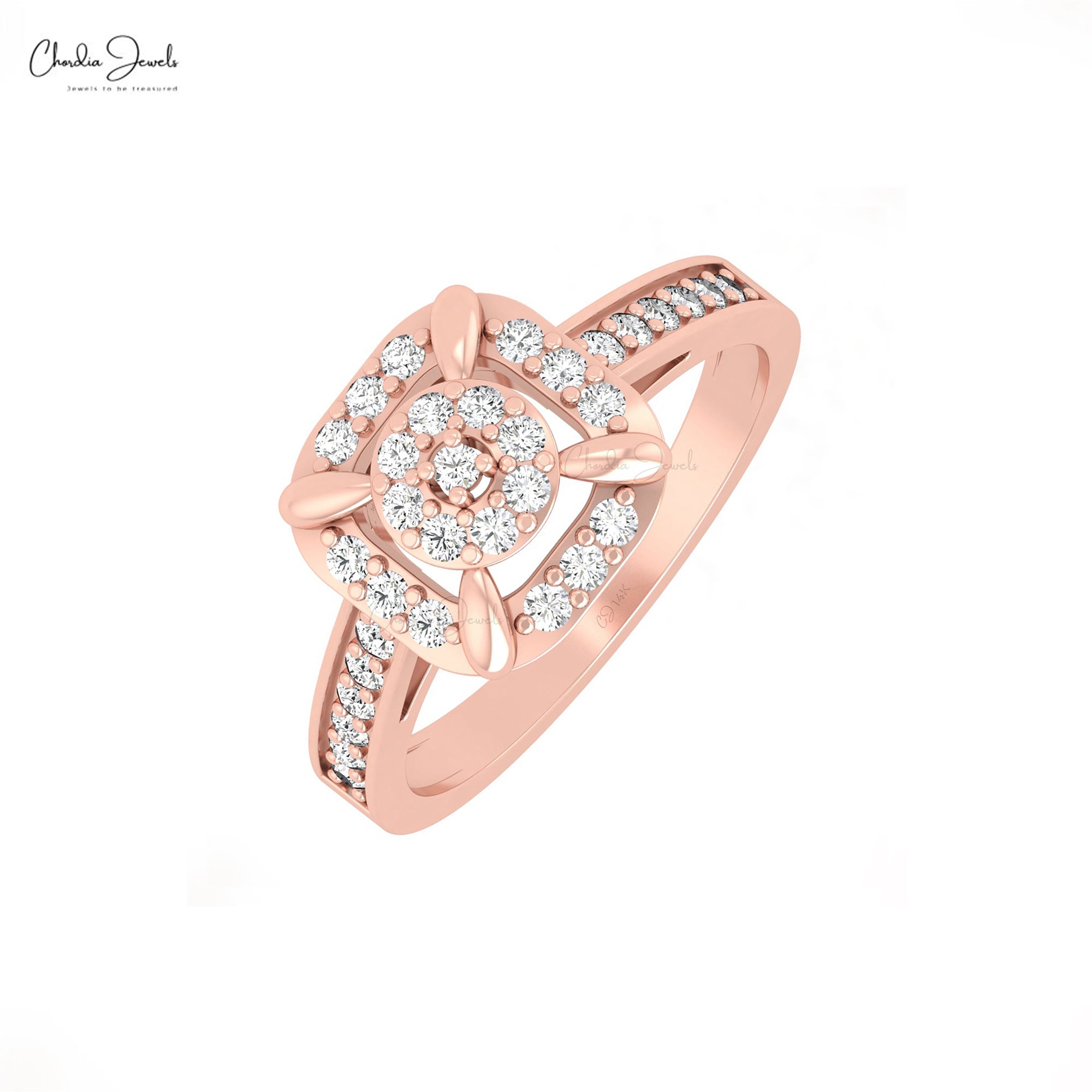 Dainty Diamond Men Ring In 14k Real Gold G-H Diamond 1.5mm Round Cut Wedding Rings