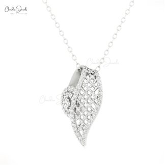 Natural White Diamond Cluster Pendant In 14k Pure Gold Minimalist Fine Jewelry For Mom