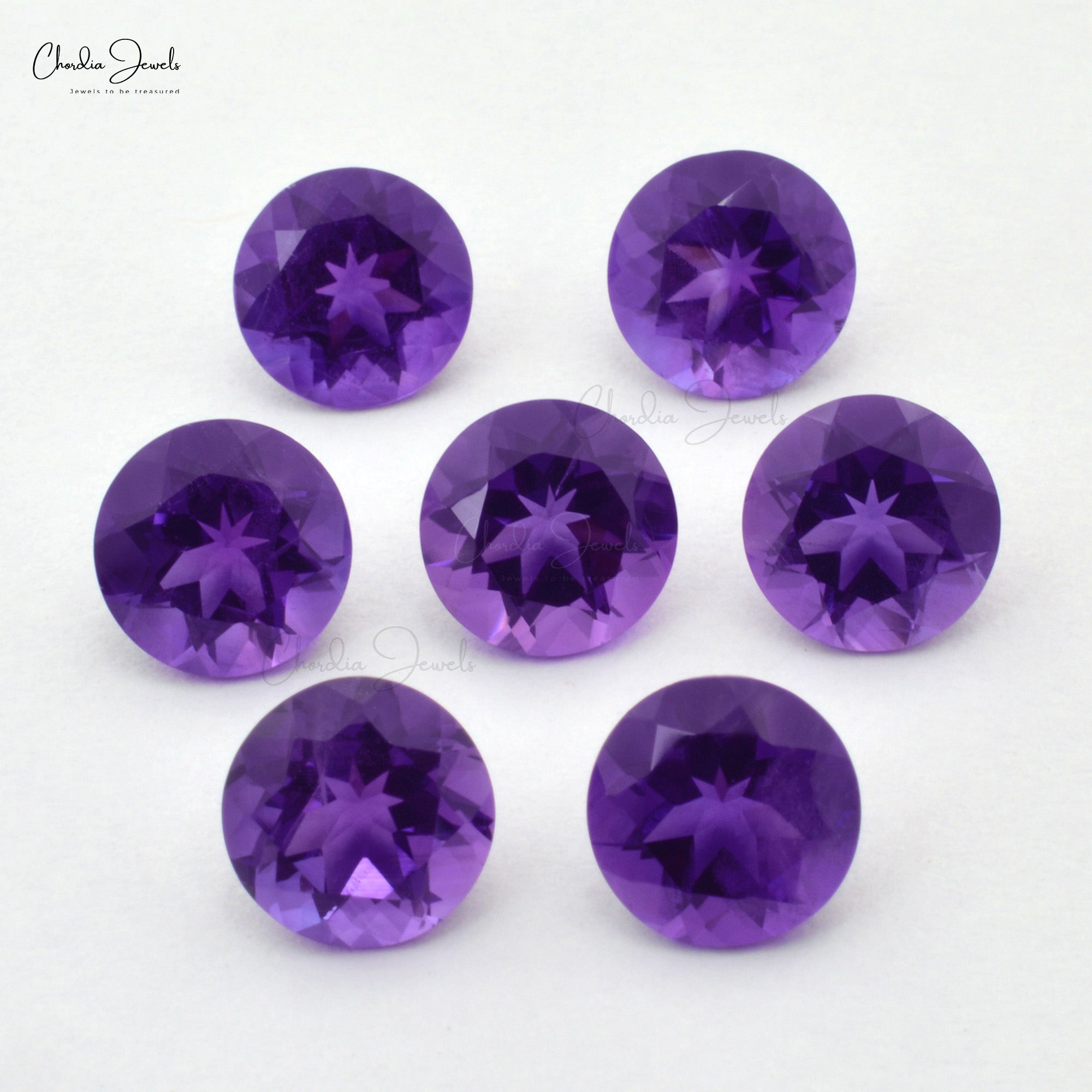 2.50 Carats Round Excellent Cut Natural African Amethyst 9MM Loose Gemstone, 1 Piece