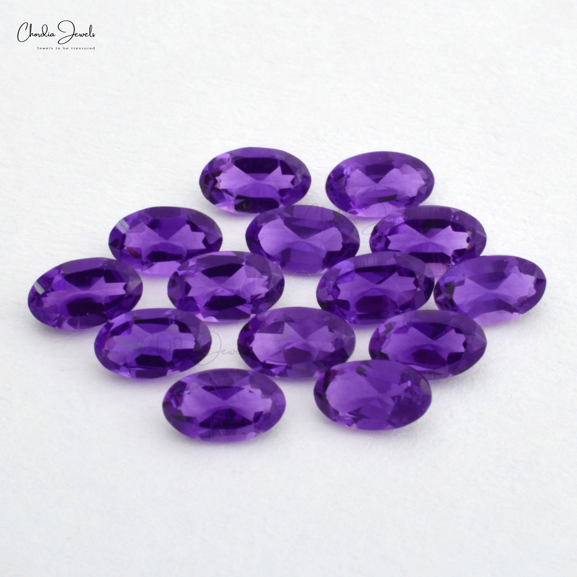 5×3 MM Genuine African Amethyst Oval Faceted Semi Precious Gemstone, 1 Piece