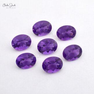 5×3 MM Genuine African Amethyst Oval Faceted Semi Precious Gemstone, 1 Piece