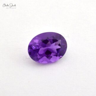 Genuine AAA Quality African Amethyst Oval Faceted 1.2 Carats Semi Precious Gemstone , 1 Piece