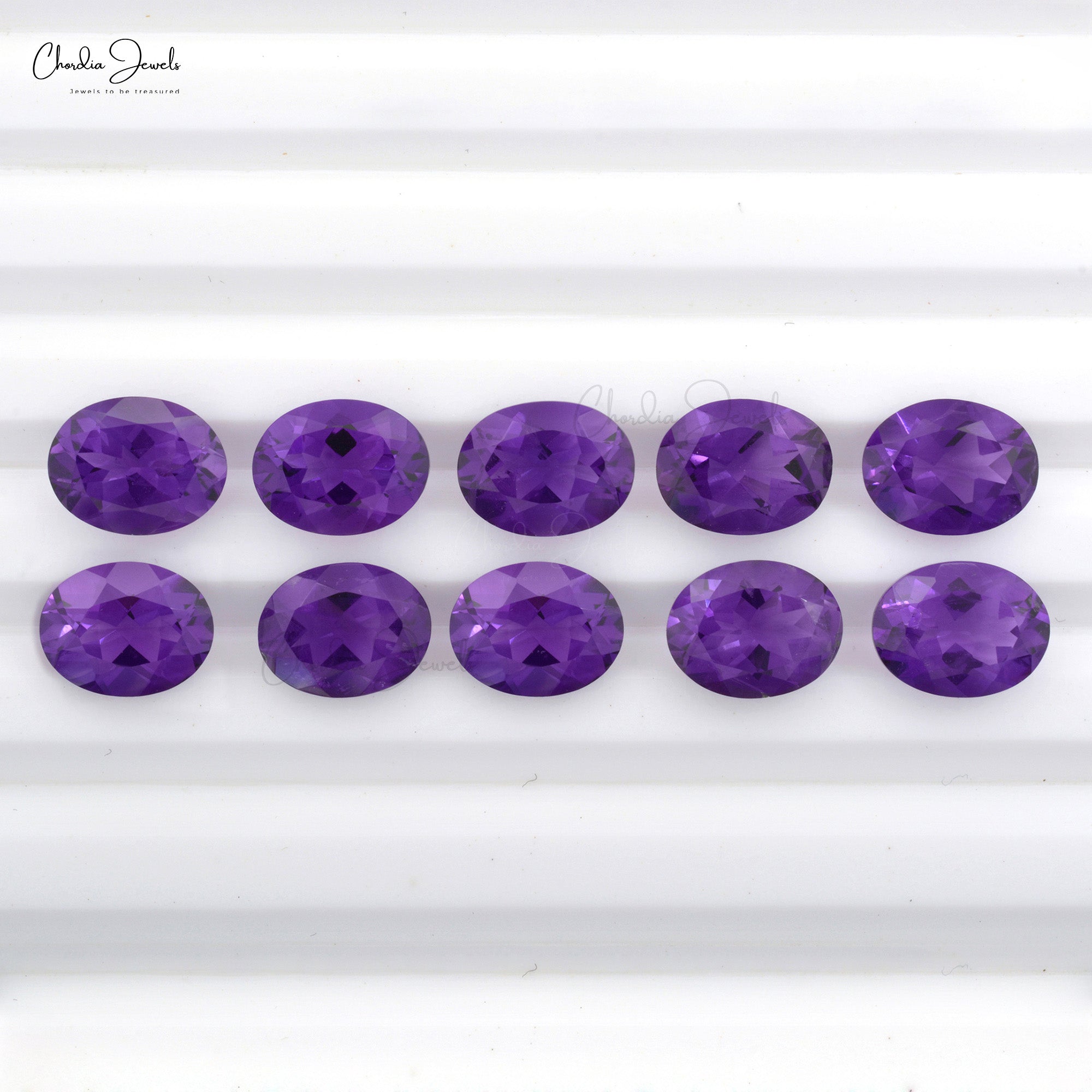 2.45 Carats 100% Natural African Amethyst Oval Faceted Semi Precious Loose Gemstone , 1 Piece